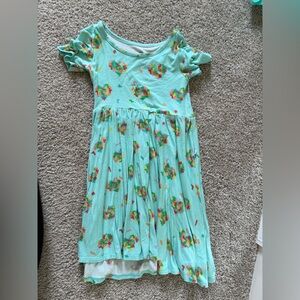 Posh Peanut Mint Green Dress with Multicolor Heart Print